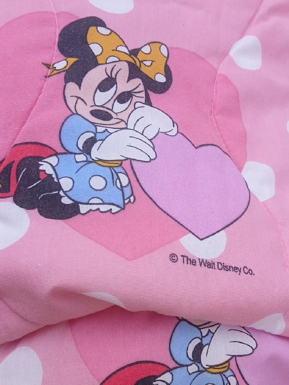Walt Disney Minnie Mouse Kids Pink Character Polka Dot Twin Size Comforter